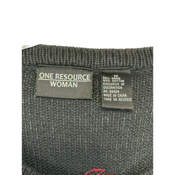 Beautiful Christmas Sweater-Festive-Bling‎ - 1X-Poinsettia- Buttons - Picture 2 of 8